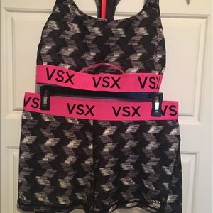 Sports bra and bike shorts set